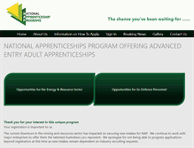 Tablet Screenshot of nationalapprenticeships.com.au